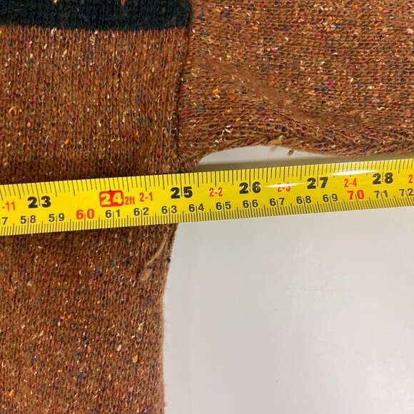 Eaton European Collection Knit Sweater Mens XL Brown Fleck Italy Lambswool VTG - Picture 8 of 9